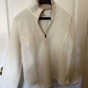 Old Navy Cream Quarter Zip Turtleneck Fleece Pullover